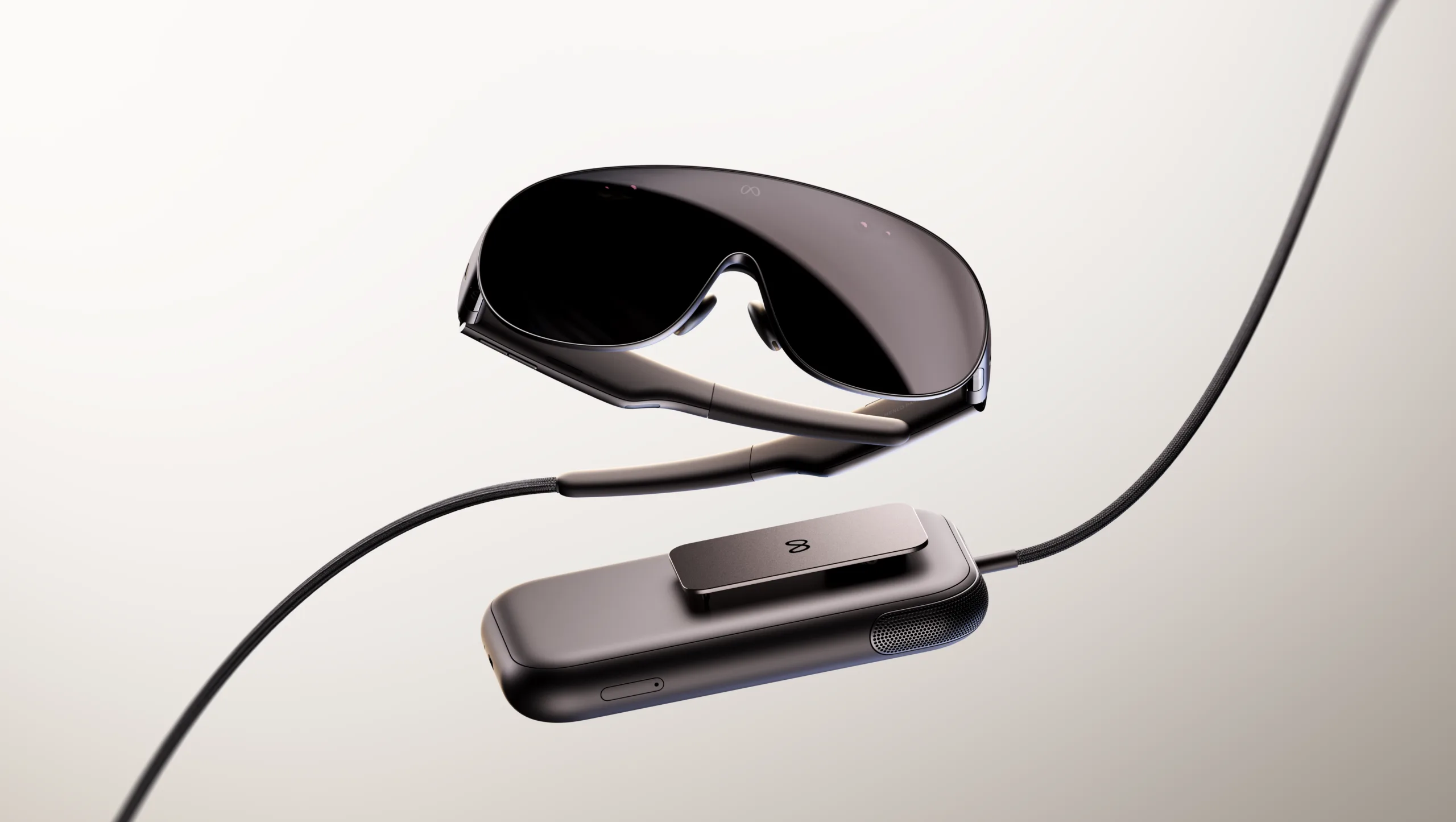 Meta VR Glasses — lightweight glasses with tethered compute puck